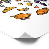 Erntedank Day Herbst Attribute Klassischer T - Shi Poster (Ecke)