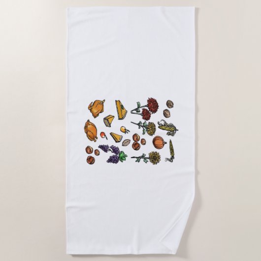 Erntedank Day Herbst Attribute Klassischer T - Shi Strandtuch (Vorderseite)