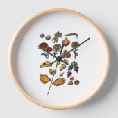 Erntedank Day Herbst Attribute Klassischer T - Shi Uhr (Vorderseite)