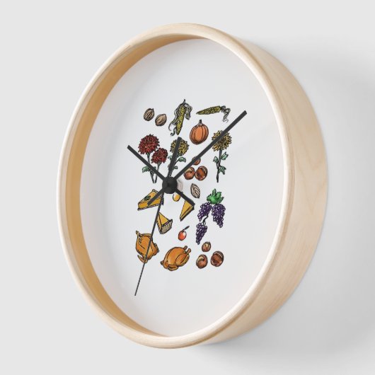 Erntedank Day Herbst Attribute Klassischer T - Shi Uhr (Winkel)