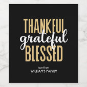 Erntedank Day Herbst Minimal Weinetikett (Einzelnes Label)