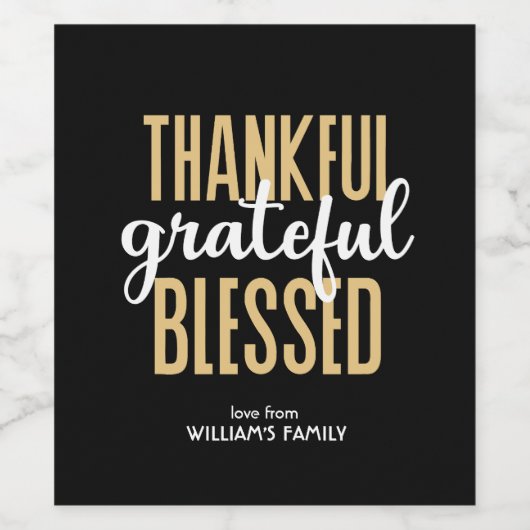 Erntedank Day Herbst Minimal Weinetikett (Einzelnes Label)