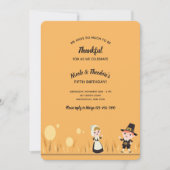 Erntedank Day Pilgrims Einladung (Vorderseite)