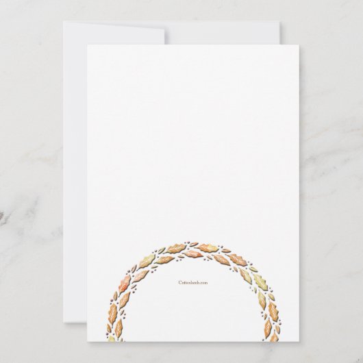 Erntedank Day Potluck Dinner Einladung (Rückseite)