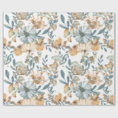 Erntedank Day Pumpkin und Pilze Herbst Geschenkpapier (Flach)