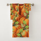 ERNTEDANK DAY PUMPKINS BADHANDTUCH SET (Insitu)