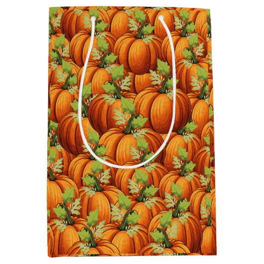 ERNTEDANK DAY PUMPKINS MITTLERE GESCHENKTÜTE (Vorderseite)