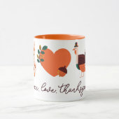 Erntedank Day Quote, Liebe Frieden Erntedank Tasse (Zentrum)
