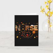 Erntedank Day Stethoscope Fall Nurse Co Karte (Gelbe Blume)