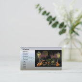 Erntedank Day Szene mit Bench und Fall Ernte Visitenkarte (Stehend Vorderseite)