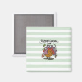 Erntedank Day Turkey Art - Klassischer Herbst Magnet (Vorderseite/Rückseite)