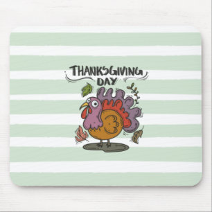 Erntedank Day Turkey Art - Klassischer Herbst Mousepad