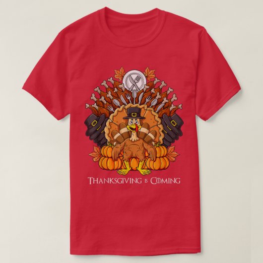 Erntedank Day Turkey Throne Funny Boys Girls Ki T-Shirt (Design vorne)
