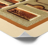 Erntedank Day White Turkey & Pumpkin Greetings Poster (Ecke)