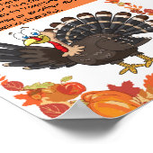 Erntedank Day Zitat Dankbarkeit und dankbar Poster (Ecke)