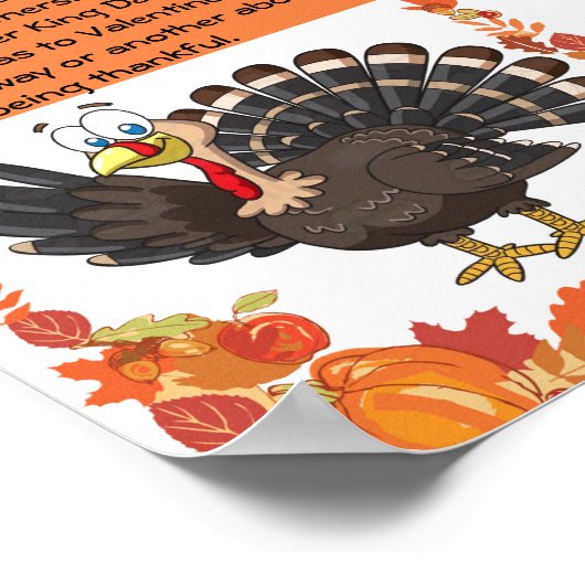 Erntedank Day Zitat Dankbarkeit und dankbar Poster (Ecke)