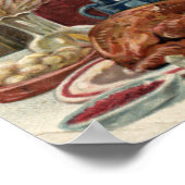 Erntedank DayPilgrim Dinner Szene Poster (Ecke)