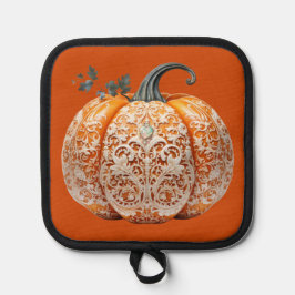 Erntedank Decorated Pumpkin Pot Holder Topflappen