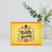 Erntedank Dekoration Postkarte (Stehend Vorderseite)