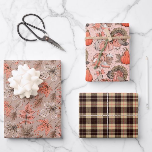 Erntedank Delight Geschenkpapier Set (Vorderseite)