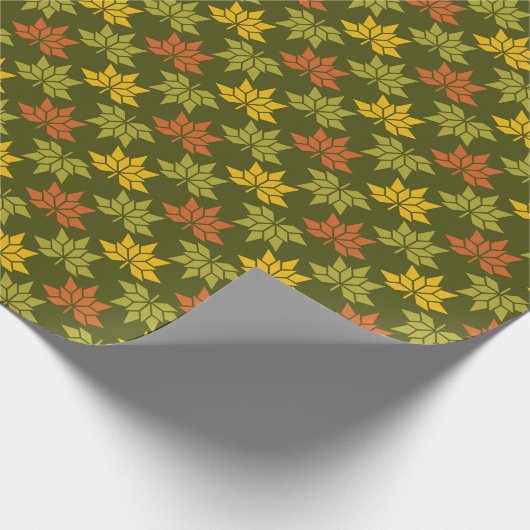 Erntedank Delight - Herbstlaubs Muster Geschenkpapier (Ecke)