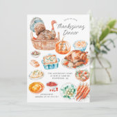 Erntedank Deluxe Dinner Einladung (Stehend Vorderseite)