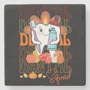 Erntedank Dental Squad festliches Dentalteam Steinuntersetzer
