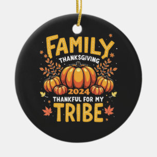 Erntedank der Familie 2024 Danke für meinen Stamm Keramik Ornament