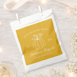 Erntedank der Familie Autumn Harvest Pumpkin Geschenktütchen