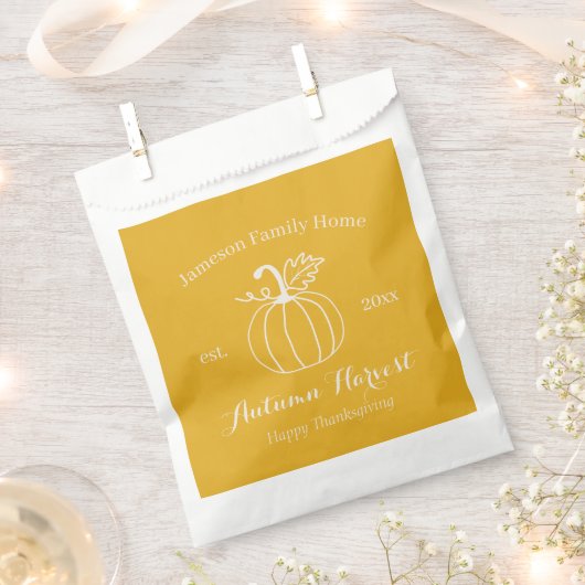 Erntedank der Familie Autumn Harvest Pumpkin Geschenktütchen (Ausgeschnitten)