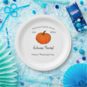 Erntedank der Familie Autumn Harvest Pumpkin Pappteller (Party)