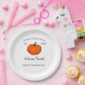 Erntedank der Familie Autumn Harvest Pumpkin Pappteller (Party)