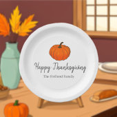 Erntedank der Familie Autumn Harvest Pumpkin Pappteller