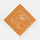 Erntedank der Familie Autumn Harvest Pumpkin Serviette (Ecke)