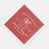 Erntedank der Familie Autumn Harvest Pumpkin Serviette (Ecke)