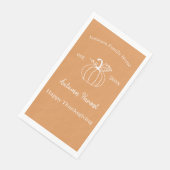 Erntedank der Familie Autumn Harvest Pumpkin Serviette (Ecke)