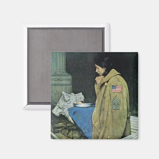 Erntedank der Flüchtlinge Magnet (Vorderseite/Rückseite)