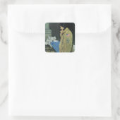 Erntedank der Flüchtlinge Quadratischer Aufkleber (Tasche)