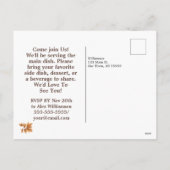 Erntedank der Freundschaften laden Postkarte ein (Rückseite)