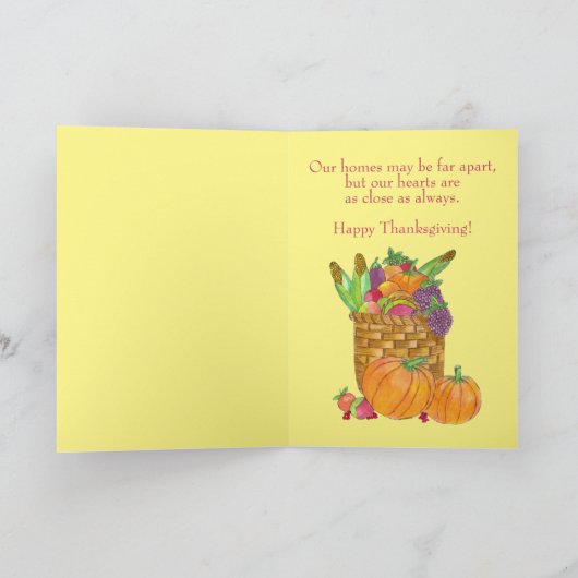 Erntedank der Herbsternte Karte (Innenseite)