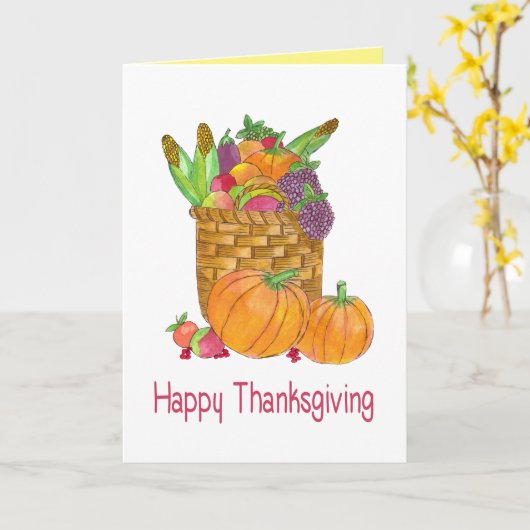 Erntedank der Herbsternte Karte (Gelbe Blume)