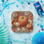 Erntedank der Herbstsaison Pappteller (Party)