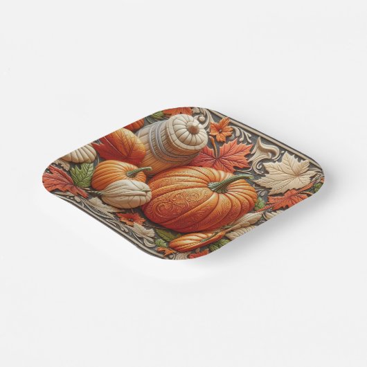 Erntedank der Herbstsaison Pappteller (Gewinkelt)