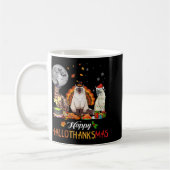 Erntedank der Niedlichen Katze zu Halloween-Herbst Kaffeetasse (Links)