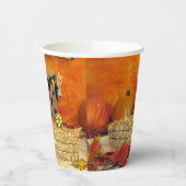 Erntedank der Schweineschale - Katzenpapiertasse Pappbecher (Links)