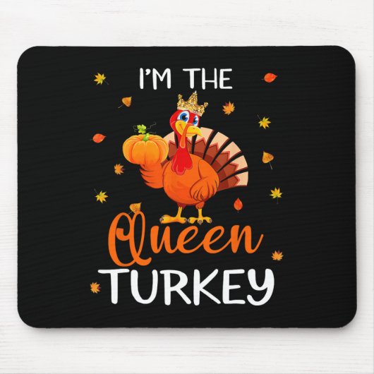 Erntedank der Türkei Königin Türkei Herbst L Mousepad (Vorne)