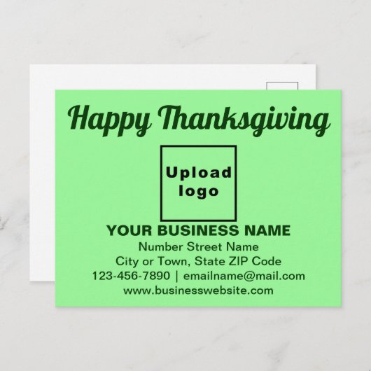 Erntedank der Wirtschaft grün Postkarte (Vorne/Hinten)