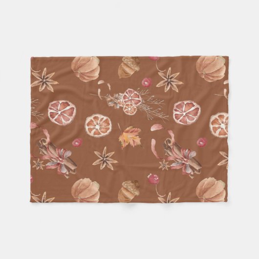 Erntedank des Herbstfalles Fleecedecke (Vorderseite (Horizontal))