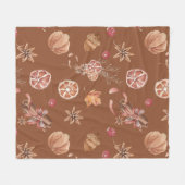 Erntedank des Herbstfalles Fleecedecke (Vorderseite (Horizontal))