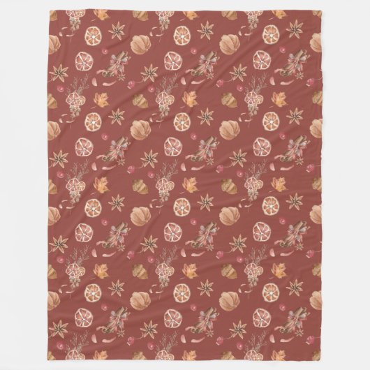 Erntedank des Herbstfalles Fleecedecke (Vorderseite)